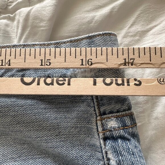 Gap Distressed Womens Blue Denim Mini Skirt Size 29/8 Boho Grunge Festival - Picture 5 of 6